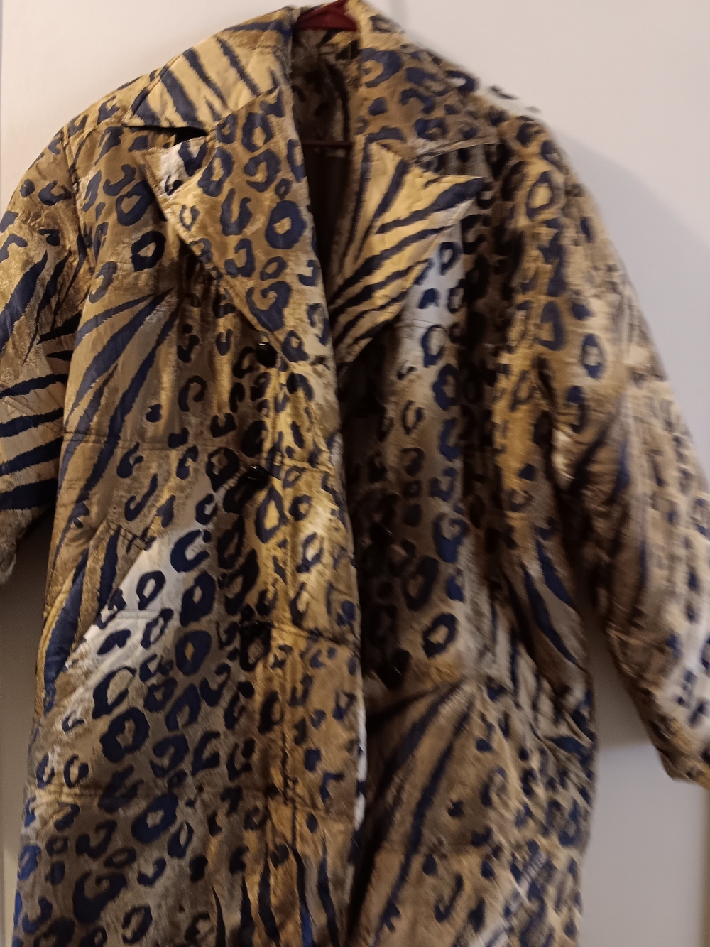 Vintage Y2k Fuda International Silk Animal Print Jacket